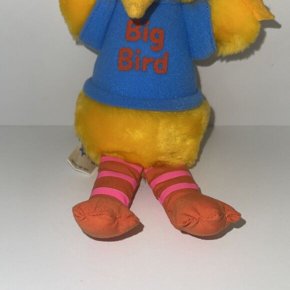 9" VINTAGE HASBRO SOFTIES SESAME STREET BIG BIRD STUFFED ANIMAL PLUSH TOY DOLL - Picture 3 of 9